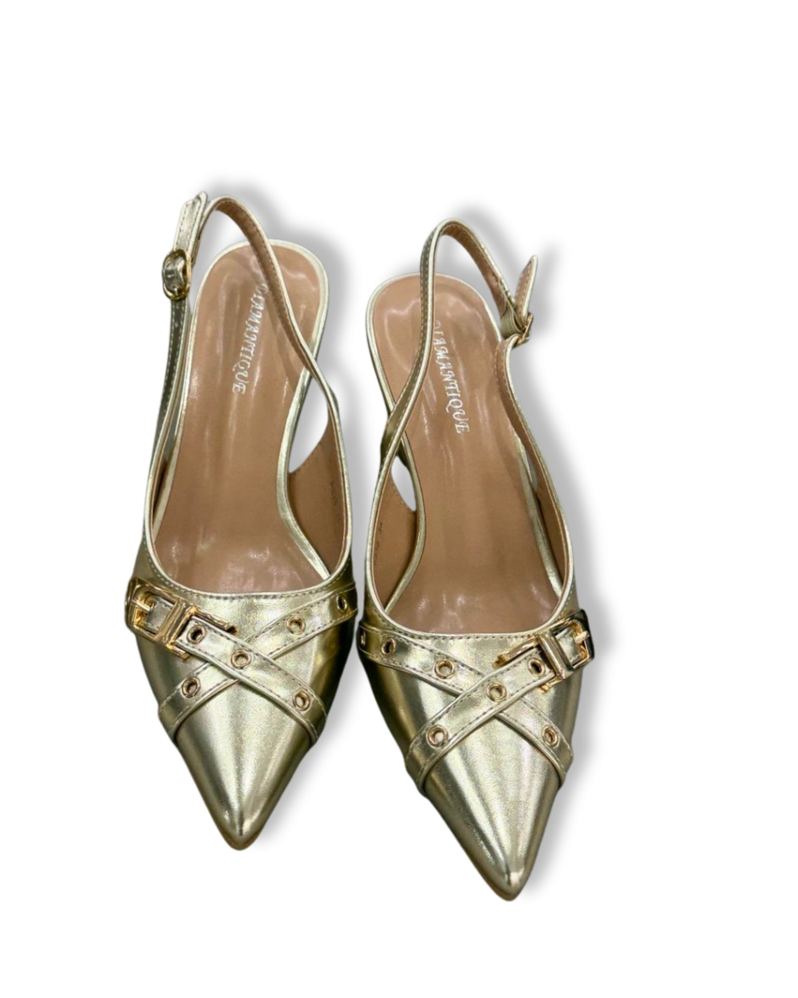 Décolleté Slingback Animalier con Tacco Midi