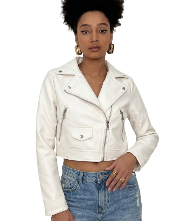 Chiodo Crop in Ecopelle Premium