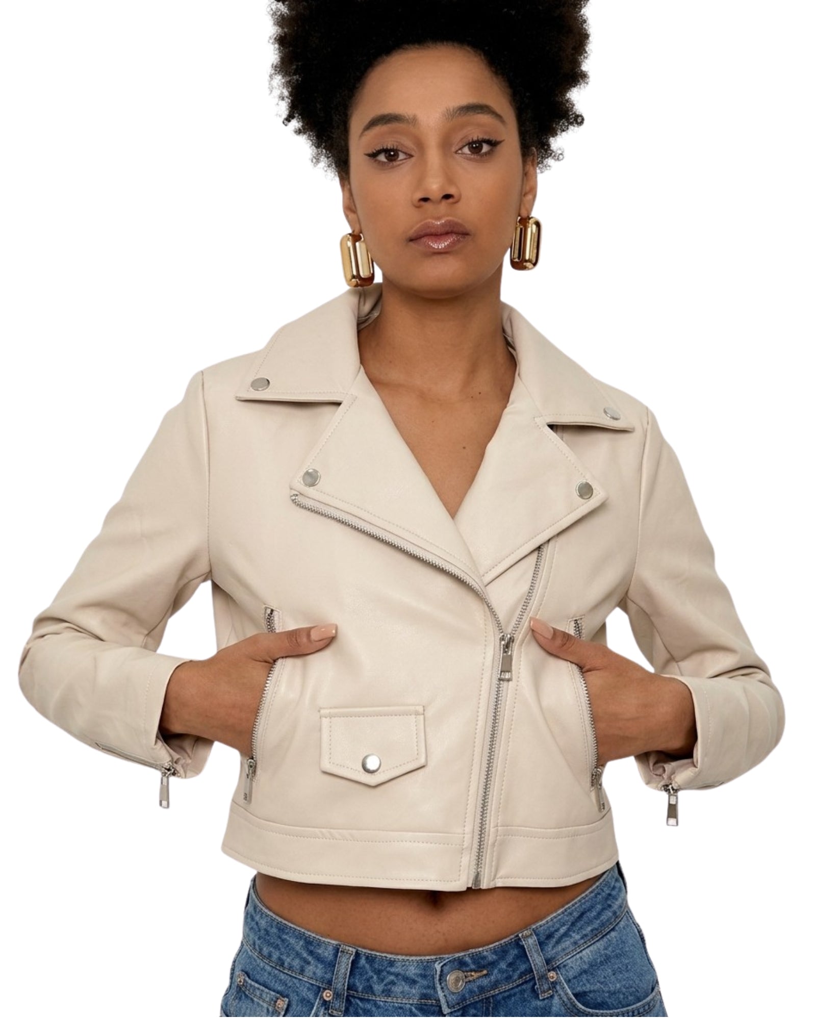Chiodo Crop in Ecopelle Premium