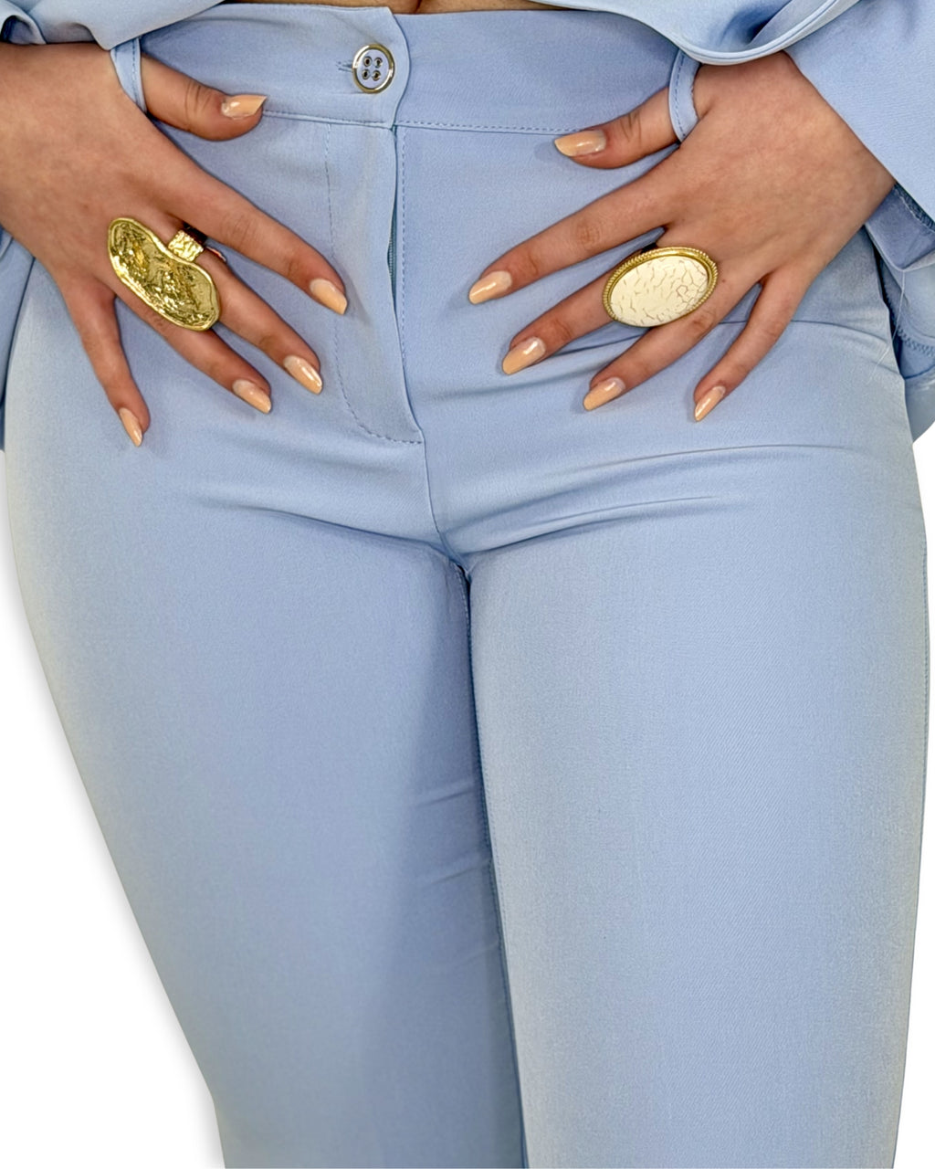 Pantalone Sartoriale Azzurro Polvere