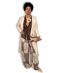 Pantaloni Palazzo Stampati Beige e Marrone