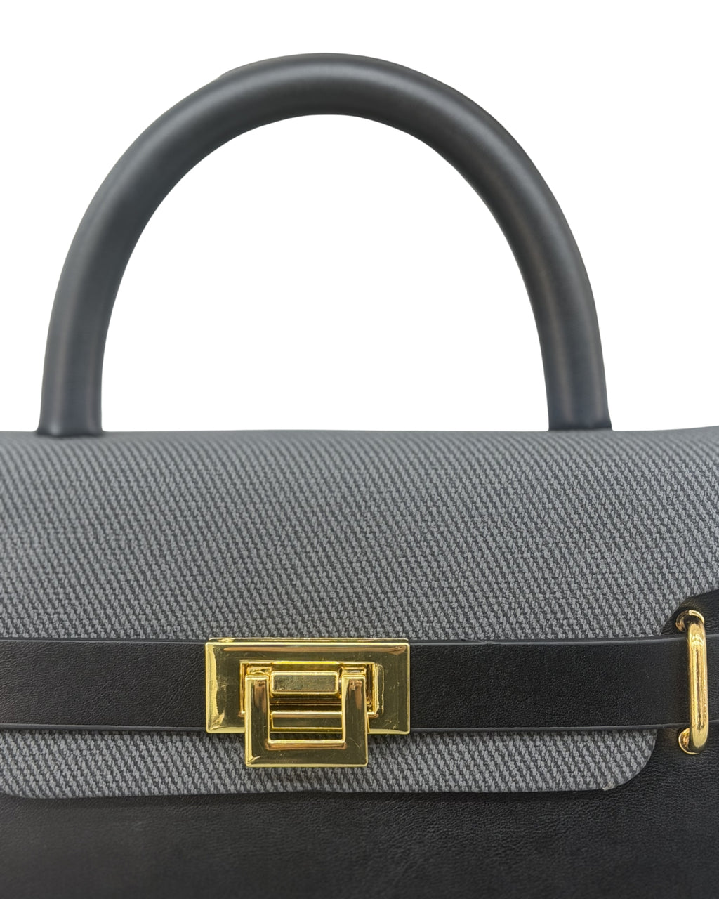 Borsa a Mano Elegante Bianca con Dettagli Oro
