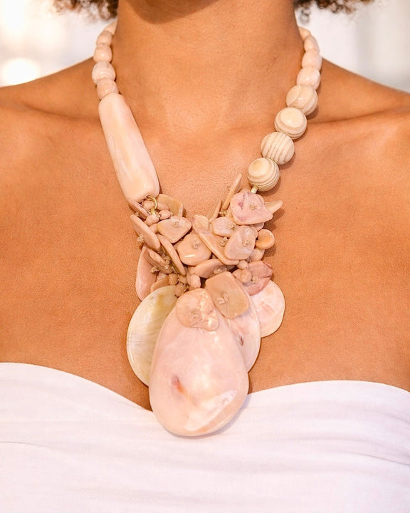 Collana Statement con Maxi Pendenti Organici