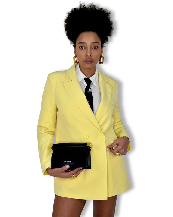 Blazer Doppiopetto Giallo Pastello