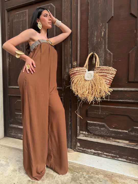 Tuta Palazzo Sahara – Chocolate Brown