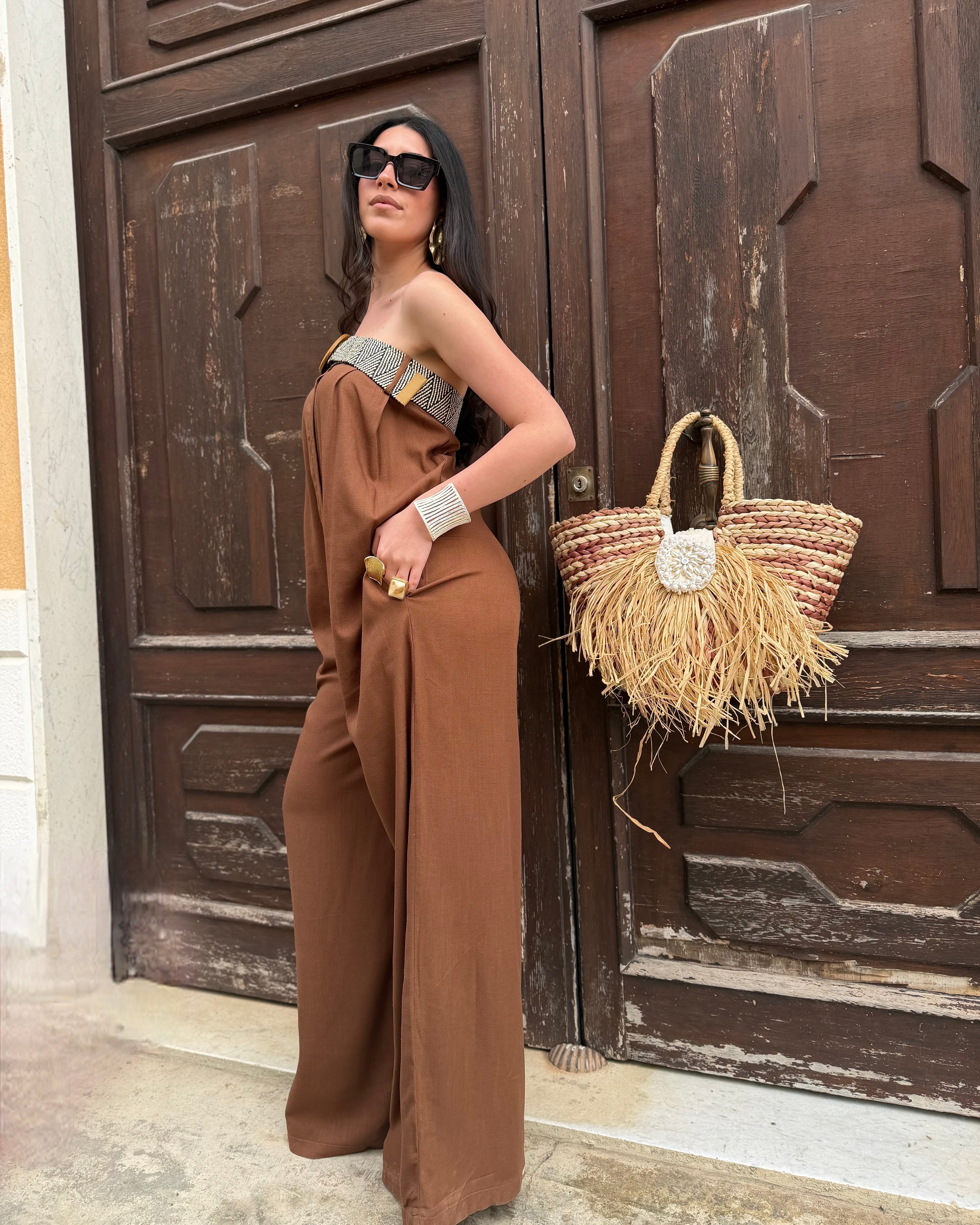 Maxi Bag Fringe Island – Natural Brown