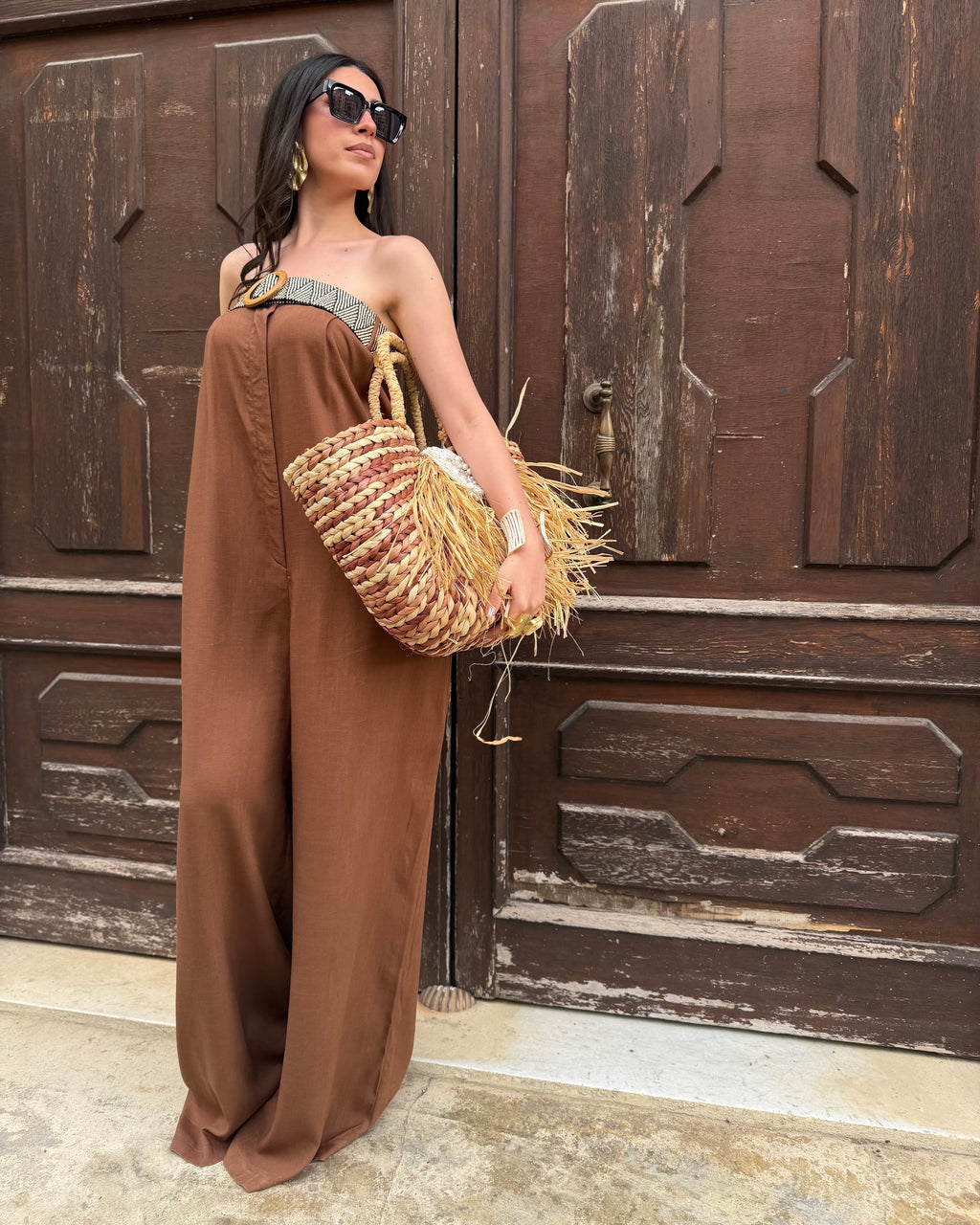Tuta Palazzo Sahara – Chocolate Brown