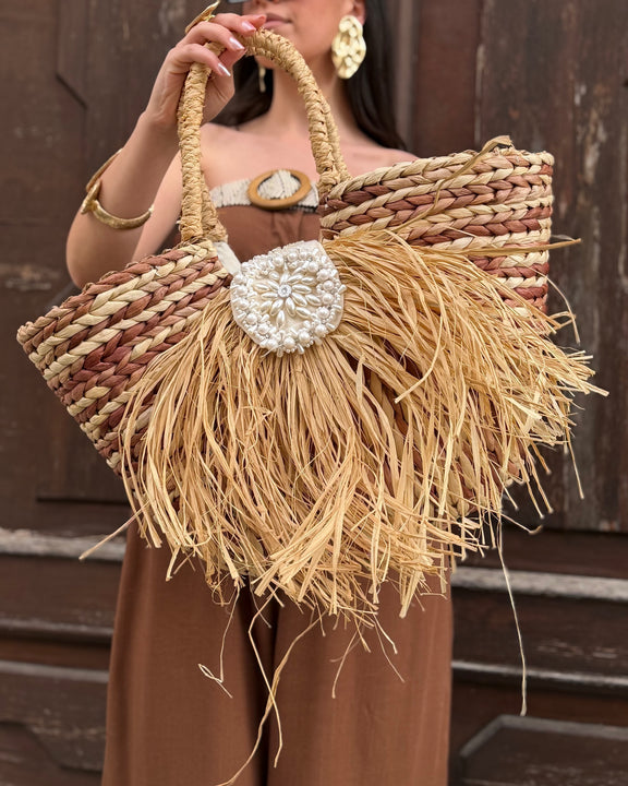 Maxi Bag Fringe Island – Natural Brown