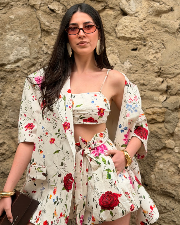 Set Floral Bloom – Top & Shorts