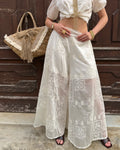 Pantalone Palazzo Broderie – White Chic