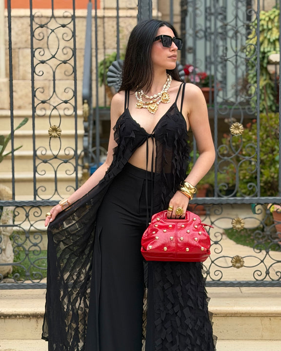 Kimono Frange – Maxi Overlay Effetto Couture