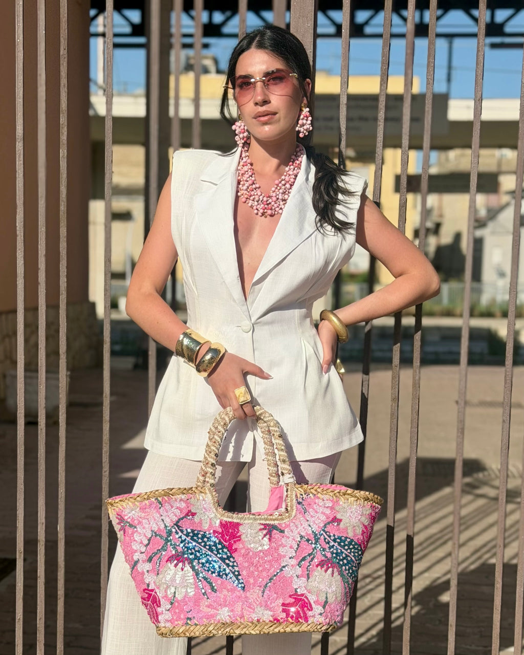 Completo Donna Gilet e Pantalone Palazzo