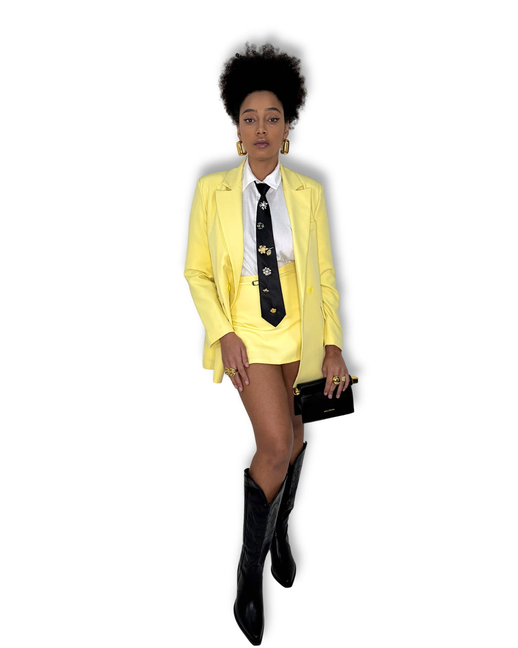 Blazer Doppiopetto Giallo Pastello