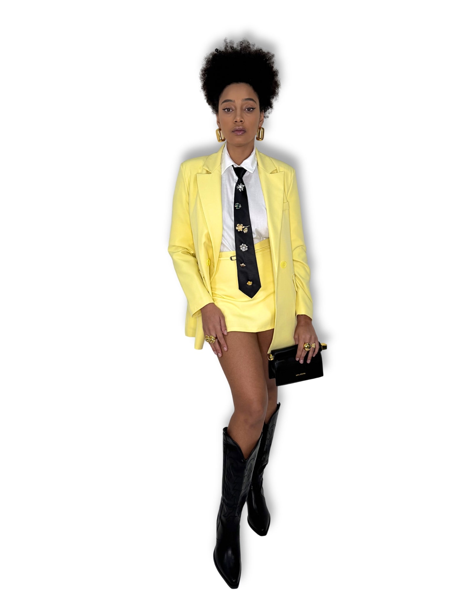 Blazer Doppiopetto Giallo Pastello