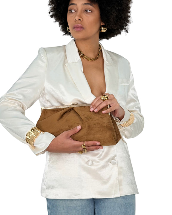 Clutch Morbida Effetto Suede