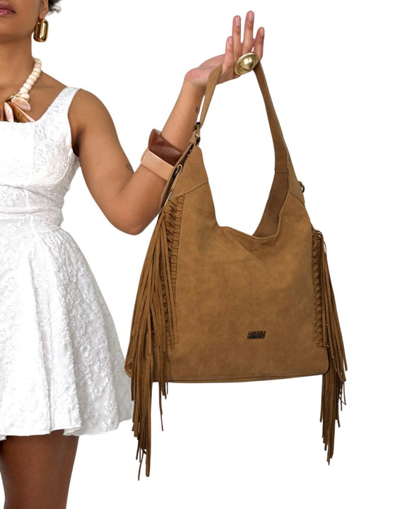 Borsa Hobo con Frange
