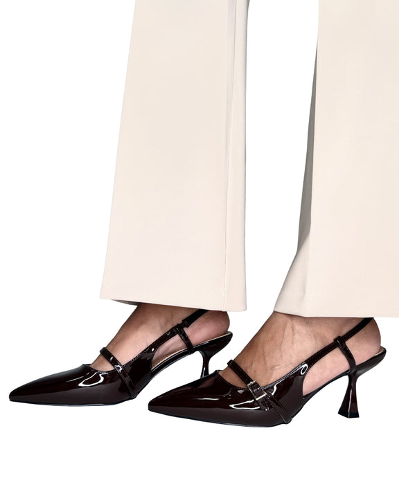 Décolleté Slingback in Vernice